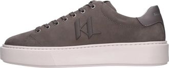 Karl Lagerfeld Sneakers Grijs - Heren - Sneakers - Grijs - 44 EU - Leer - Schoenen