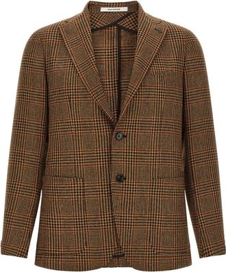Tagliatore Brown Notched Lapel Blazer