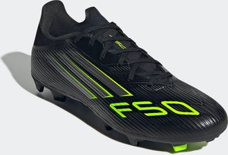 adidas Fussballschuh ADIDAS PERFORMANCE F50 LEAGUE FG/MG, Damen, Gr. 42,5, schwarz (core schwarz, iron metallic, lucid lemon), Synthetik, Textil, Schuhe Fuss
