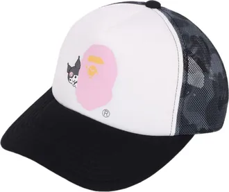 A Bathing Ape (WMNS) A Bathing Ape x Kuromi ABC Camo Mesh Cap Black 1M23-280-901