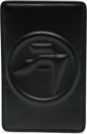 AMBUSH logo-embossed card holder - men - Calf Leather - One Size - Black