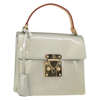 Louis Vuitton Spring Street Handbag Monogram Vernis Gray Patent_Leather Handbag (Pre-Owned)