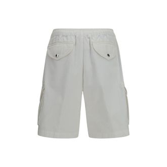 Brunello Cucinelli Mens White Cotton Bermuda Shorts