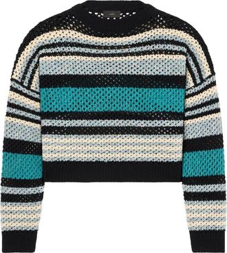 Alanui Ocean Stripes Sweater - Dames - Ronde hals truien - Veelkleurig - S - Katoen - Truien & Vesten