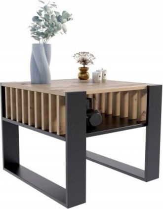 OEM Tavolino Quadrato Iga, Rovere Artigianale/nero, Per Il Soggiorno, Tavolino Mk