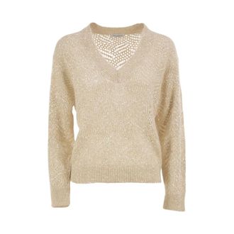 Brunello Cucinelli Dames, Truien, Beige, Maat: S Kasjmier