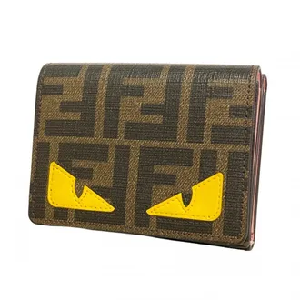Fendi Brown Pvc Wallet (Tri-Fold) (Pre-Owned)