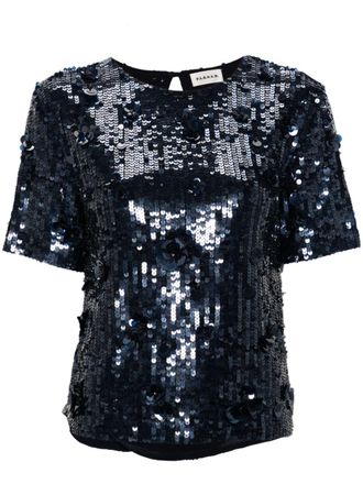 P.A.R.O.S.H. sequined blouse - Blue