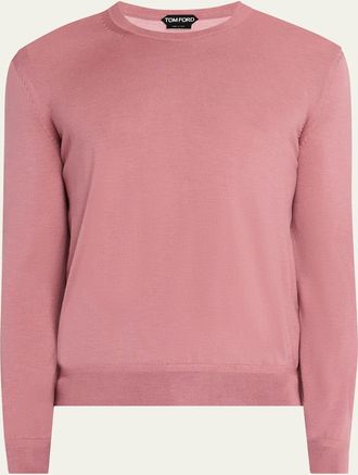 Tom Ford Mens Fine Gauge Cashmere and Silk Crewneck Sweater