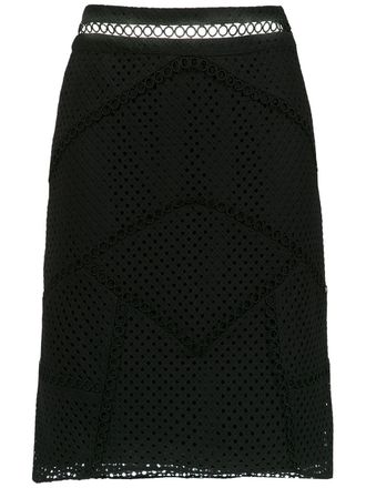 OLYMPIAH Fellari panelled skirt - Black