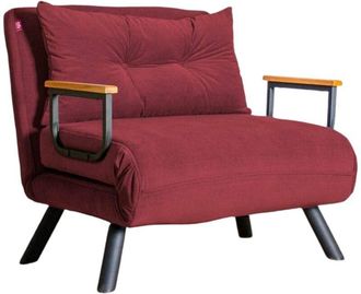 Dmora Dmora - Sill&oacute;n Keoni, Asiento Acolchado, Sof&aacute; De Sal&oacute;n Individual, Silla Con Reposabrazos, 60x78 H78 Cm, Rojo