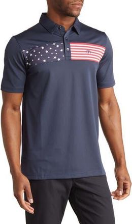 Travis Mathew Sea to Sea Americana Polo Shirt in Blue Nights at Nordstrom Rack, Size Medium