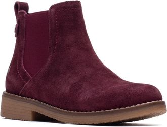 Hush Puppies Maddy Su&egrave;de Dames Plum Boots