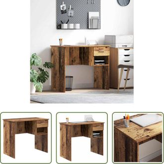 vidaXL vidaXL Scrivania in legno naturale - Scrivania Legno vecchio 90 x 49 x 75 cm Legno multistrato