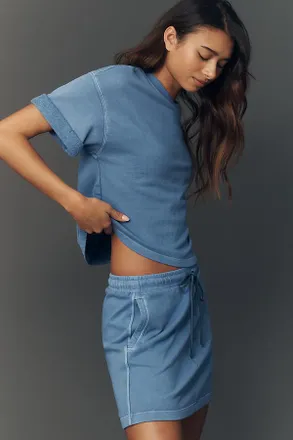 Sundry Vintage Terry Mini Skirt