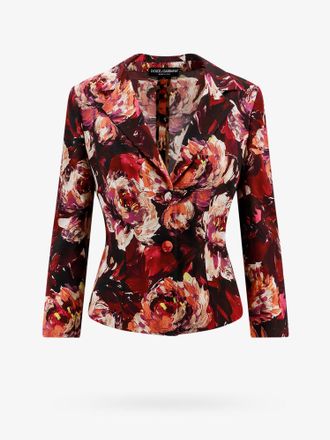 Dolce & Gabbana Giacca in cady con stampa fiore peonie - DOLCE & GABBANA - gender_Woman