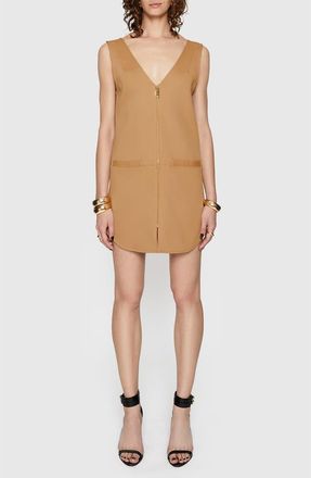 Rebecca Minkoff Adrian Sleeveless Zip-Up Dress in Caramel at Nordstrom Rack, Size 4
