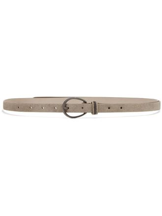 Brunello Cucinelli Monili-detail suede belt - Neutrals
