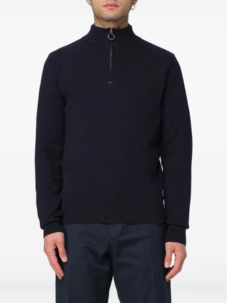 Paul & Shark zip-detail cotton sweater - men - Cotton - M - Blue