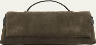 Brunello Cucinelli Essence Suede Top-Handle Bag