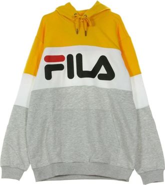 Fila Geblokkeerde Hoodie Lichtgrijs Melange - Heren - Hoodies - Veelkleurig - M - Hoodies & sweatvesten