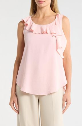 Renee C Ruffle Sleeveless Top in Pink at Nordstrom Rack, Size X-Small