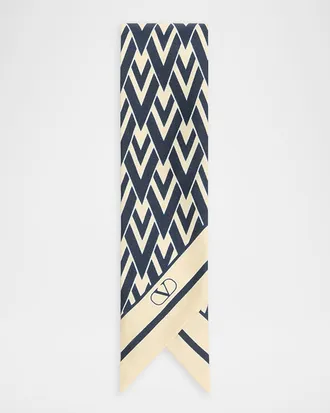 Valentino Garavani Toute La V Silk Bandeau Scarf