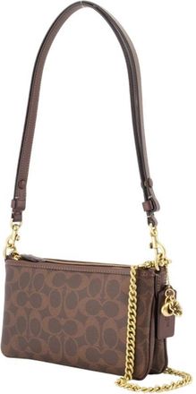 Coach Womens Audrey Shoulder Bag Brown Canvas