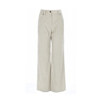 Brunello Cucinelli Pantalones rectos de cinco bolsillos - Trousers - Mujer - Beige - XL