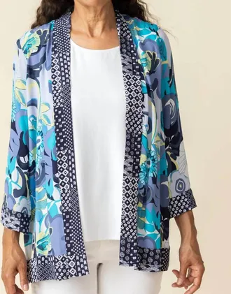 Habitat Beach Mix Kimono In Indigo