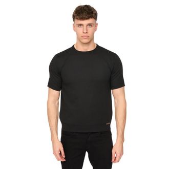 Duck and Cover Heren Marvela Gebreide T-Shirt (Zwart)