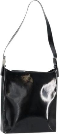 Ferragamo Pre-owned Shoulder Bags, female, Black, Size: ONE SIZE Pre-owned Coated Canvas Shoulder Bag
