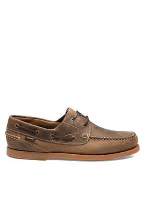 Loake Mens Lymington Boat Shoe Brown Leather - Size UK 7