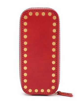 OLD TREND Oblong Genuine Leather Jewelry Box in Burgundy at Nordstrom