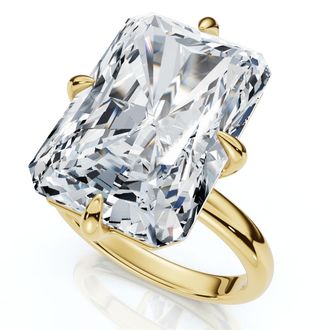 Pompeii3 Certified 11Ct Radiant Diamond Solitaire Engagement Ring 14k Gold/Pt Lab Grown