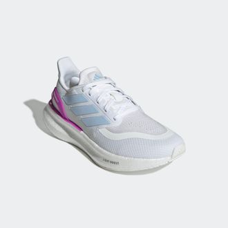 adidas Laufschuh ADIDAS PERFORMANCE PUREBOOST 5, Damen, Gr. 40,5, lila (cloud wei&szlig;, glow blau, lila burst), Synthetik, Textil, Schuhe Laufschuh