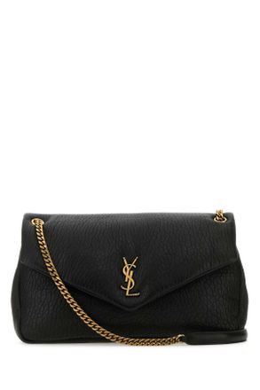 Saint Laurent Black Leather Big Calypso Shoulder Bag