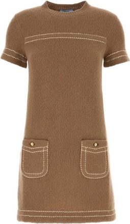 Prada Brown Wool Mini Dress