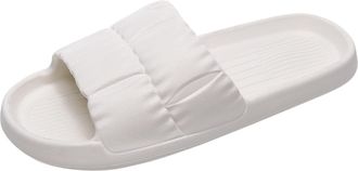 Generic Simple Plain Sandals Mens Sandals for Couples Men/Women Bathing Shoes Slippers Men Summer Lightweight Plain Lightweight Open Toe Slippers Classic Non-