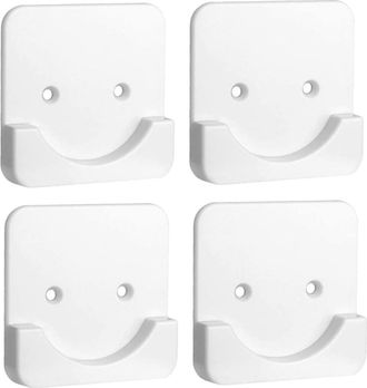 OEM 4 Pi&egrave;ces Support Adh&eacute;sif Mural Pour Tringle - Rond, Antid&eacute;rapant, Compatible Rideaux