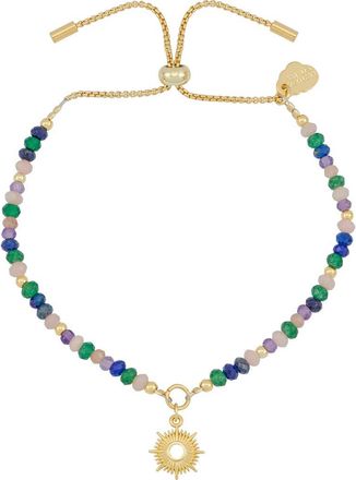 Estella Bartlett Amelia Shine Bright Mixed Stone Slide Bracelet in Gold at Nordstrom