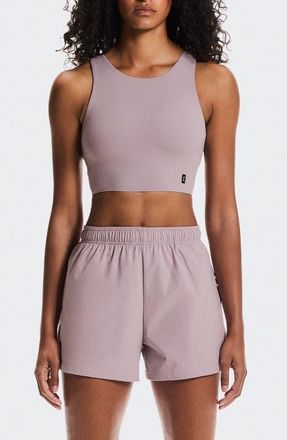 On Core 2-in-1 Crop Performance Tank in Heron at Nordstrom, Size X-Small