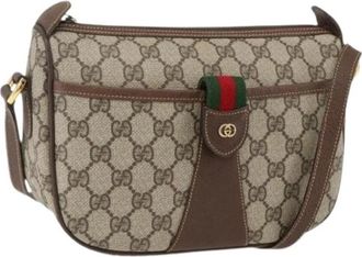 Gucci Pre-owned Plastic Crossbody Tas - Dames - Vintage Schoudertas - Beige - ONE Size - Vintage