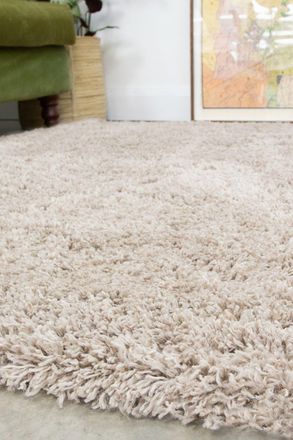 Kukoon Beige Soft Shaggy Rug Cream Fluffy Deep Pile Warm Bedroom Carpet Runner Mat | Size: 240 cm x 330 cm