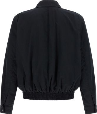 Saint Laurent Mens Black Cotton Shell Jacket Clothing