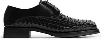 Bottega Veneta Smashed Intrecciato Leather Derby in Black at Nordstrom, Size 40