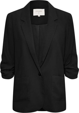 Cream Pitch Black Blazer met &frac34; Mouwen - Dames - Blazers - Zwart - S - Jassen