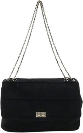 Chanel Pre-owned Shoulder Bags, female, Black, Size: ONE SIZE Pre-owned Vintage Leather Shoulder Bag