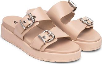 Nero Giardini Platform Wedge Slide Sandal in Natural at Nordstrom, Size 9Us