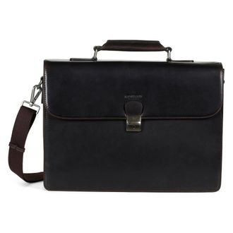 Howard London Klassieke Aktetas - Heren - Laptoptassen - Bruin - ONE Size - Leer - Tassen